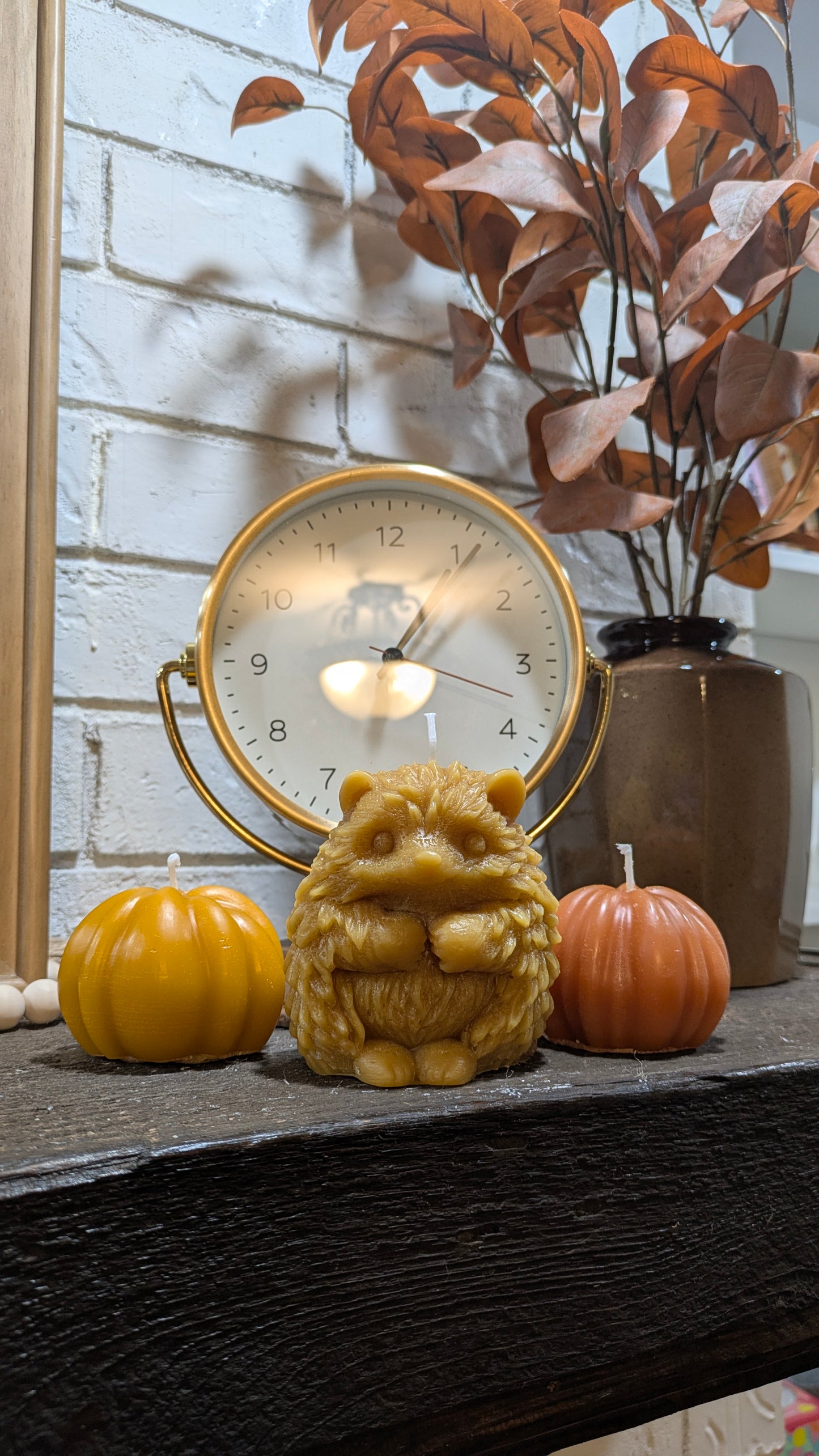 Hedgehog and Pumpkin Candle Bundle