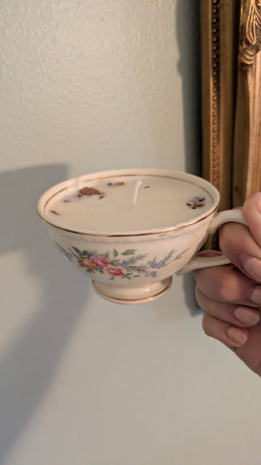 Antique TeaCup Candle
